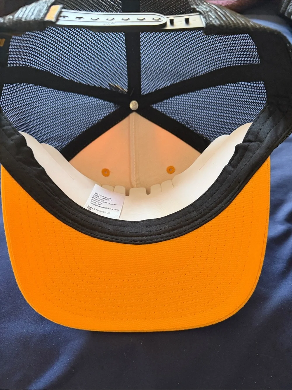 Caterpillar Yellow and Black Mesh Kids Snapback Hat
